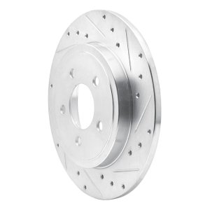 Ford Escape Brake Rotor (1) - Rear Right - R1 Concepts - Drilled & Slotted - Silver - `05-`08